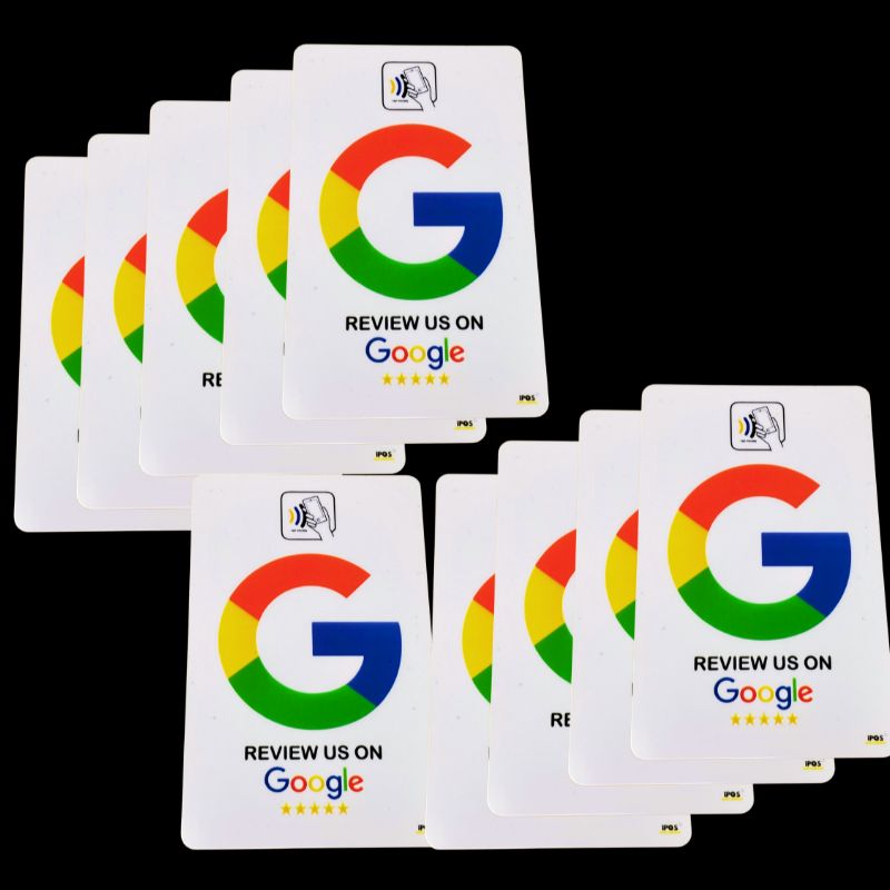 Google NFC Tap to Review Cards for Restaurants & other retail