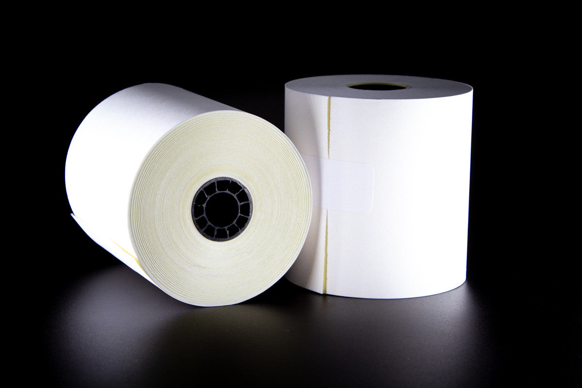 2-Ply Carbonless Receipt Paper Rolls White / Canary