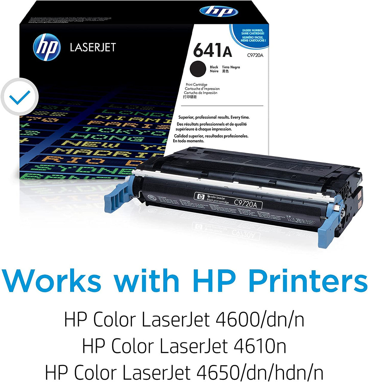 Genuine HP 641A Black Original LaserJet Toner Cartridge, C9720A