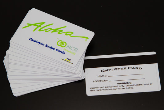 Aloha POS - Magnetic Swipe Employee ID Cards (10 Pack) - NEW