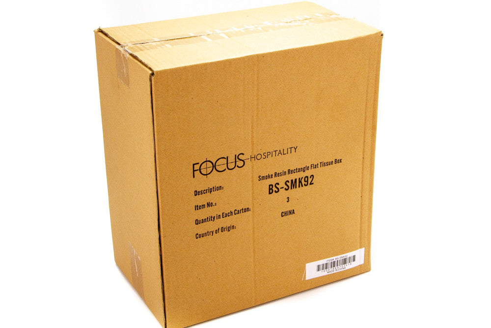 Smoke Matte Resin Flat Tissue Box Cover