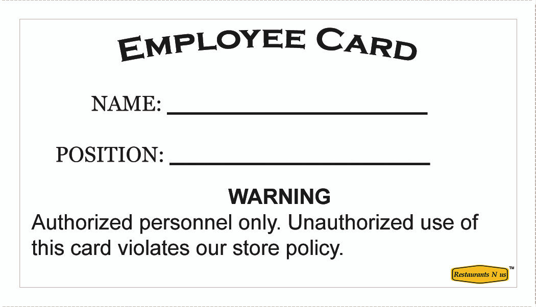 POS iTouch POS - Magnetic Swipe Employee ID Cards (10 Pack) - NEW
