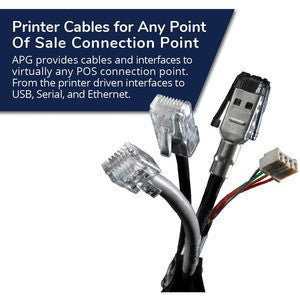 320 Cash Drawer Cable for Epson and Star Printers 5Ft RJ-12 to RJ-45