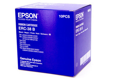 Genuine Epson Black Print Ribbon (ERC-38B), 10 Ribbons