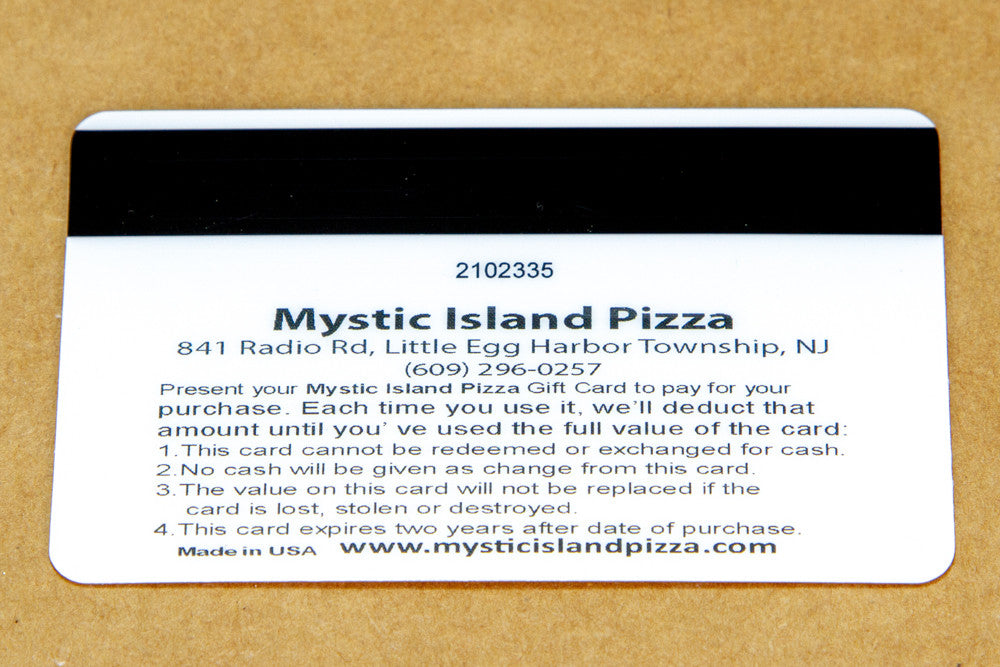 Custom printed plastic gift cards with a magnetic strip