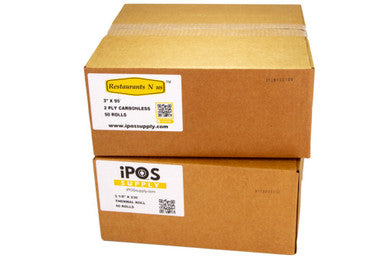 Two Case Bundle One Thermal & 2Ply Carbonless Paper (50 Rolls Per Case)