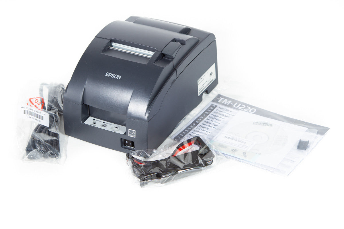 TM-U220B Dark Gray Ethernet Auto Cutter Impact Printers (Dot-Matrix)