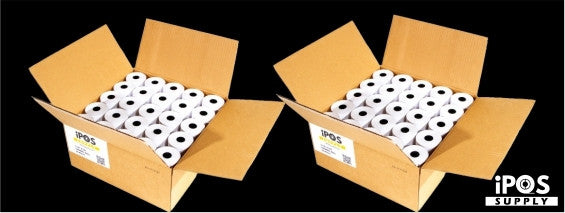 Two Case Bundle One Thermal & 2Ply Carbonless Paper (50 Rolls Per Case)