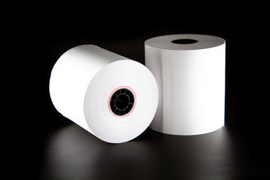1 Ply Bond Receipt Paper Rolls 3-inch x 165 Feet - (Pack of 10 Rolls)