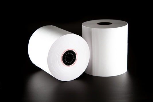 1 Ply Bond Receipt Paper Rolls 3 inch x 165 Feet - (Box of 50 Rolls)