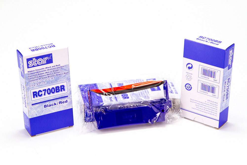 Genuine Star Micronics RC700BR Black & Red Kitchen Printer Ribbon - Box of 20