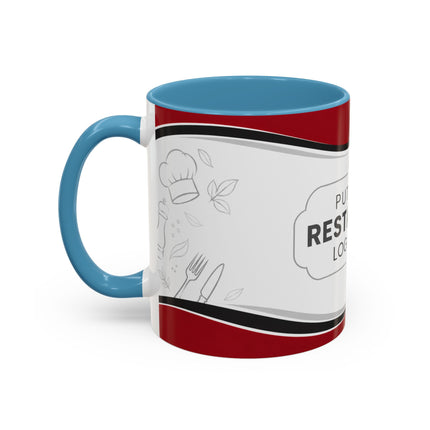 Restaurant Logo Accent Coffee Mug — Customizable 11/15oz Branded Cafe Mug