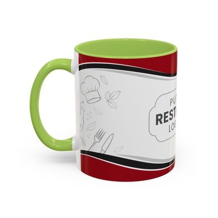 Restaurant Logo Accent Coffee Mug — Customizable 11/15oz Branded Cafe Mug