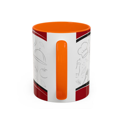 Restaurant Logo Accent Coffee Mug — Customizable 11/15oz Branded Cafe Mug
