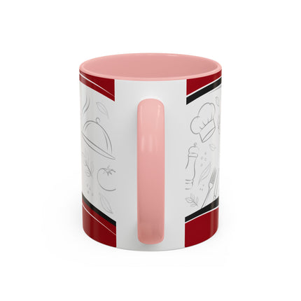 Restaurant Logo Accent Coffee Mug — Customizable 11/15oz Branded Cafe Mug