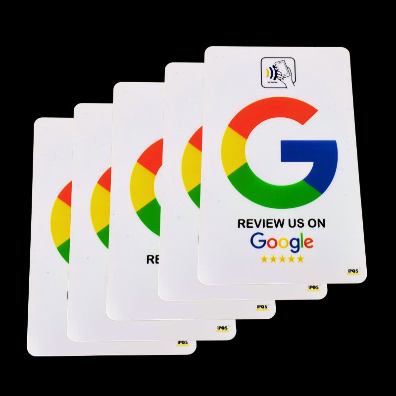 Google NFC Tap to Review Cards for Restaurants & other retail