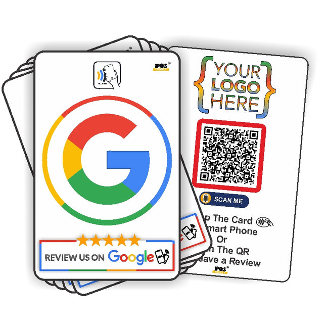 Google Review NFC + QR Card with Business Logo