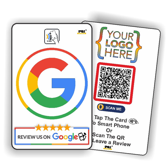 Google Review NFC + QR Card with Business Logo