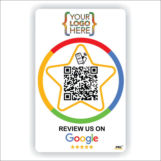 Custom Branded Google Review Card — NFC + QR