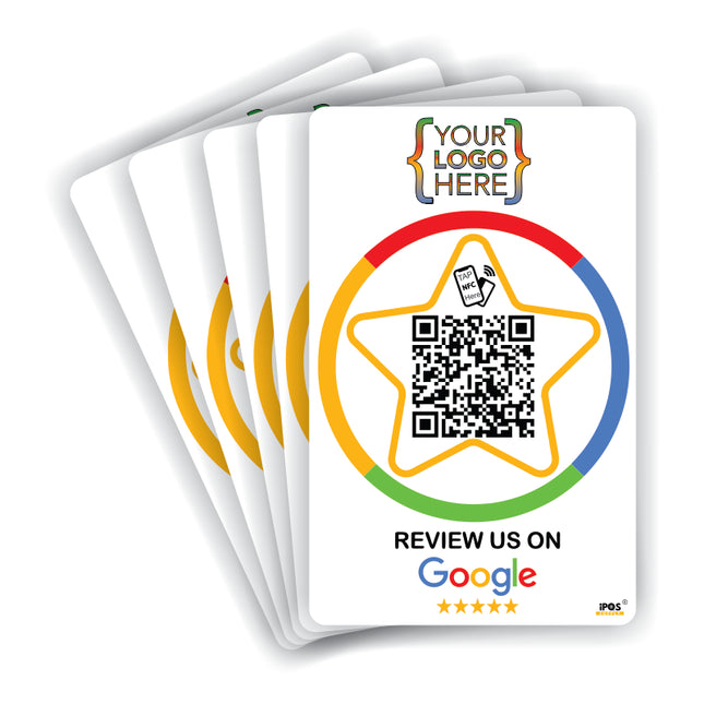 Custom Branded Google Review Card — NFC + QR