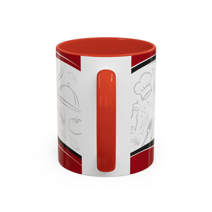 Restaurant Logo Accent Coffee Mug — Customizable 11/15oz Branded Cafe Mug
