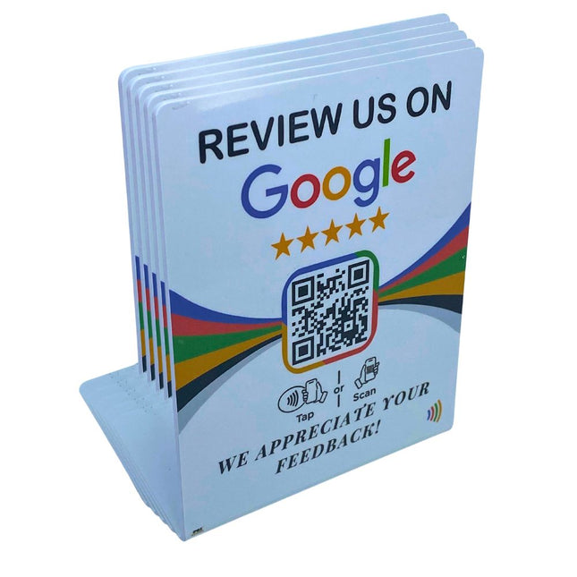White Google review counter stand Design 2 image 2