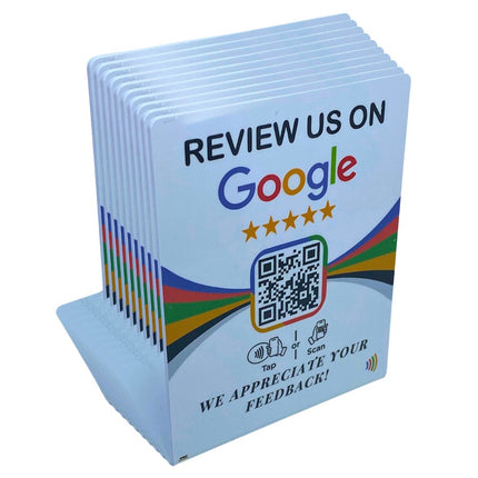 White Google review counter stand Design 2 image 3