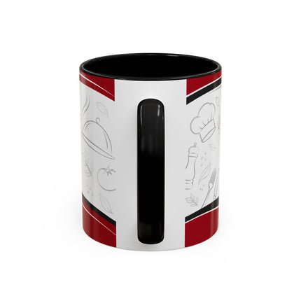 Restaurant Logo Accent Coffee Mug — Customizable 11/15oz Branded Cafe Mug