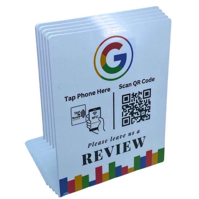 White Google review counter stand Design 3 image 2
