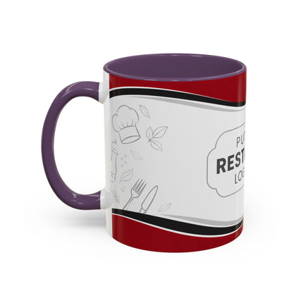 Restaurant Logo Accent Coffee Mug — Customizable 11/15oz Branded Cafe Mug