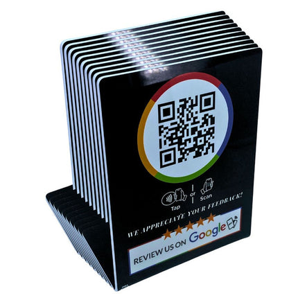 Google Review Counter Stand Design 1 Black ten-pack