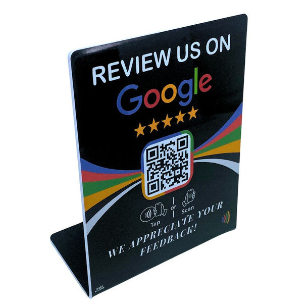 Google Review Counter Stand Design 2 Black