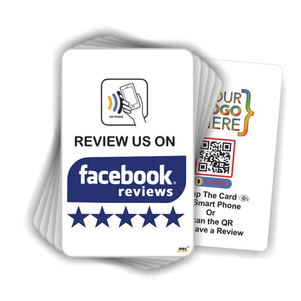 Facebook Feedback NFC Tap Card Design 2 five-card view