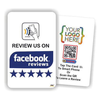 Facebook Feedback NFC Tap Card Design 2 front and back
