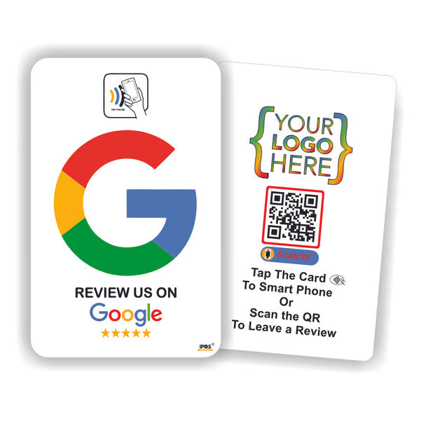 Google Review NFC Tap Card Design 2 front and back