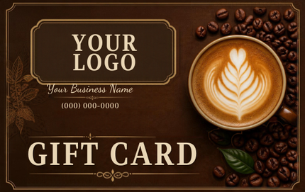Artisan Coffee RHGC-CAF-101 personalized plastic gift card