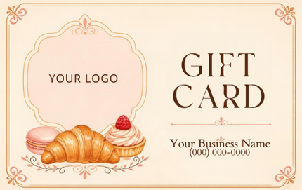 Sweet Bakery RHGC-CAF-102 personalized plastic gift card