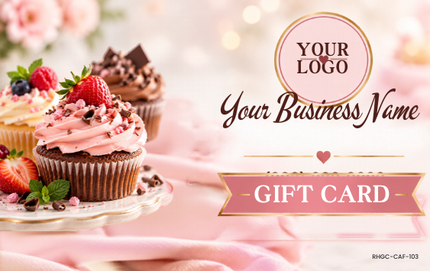Gourmet Cupcake RHGC-CAF-103 plastic gift card design