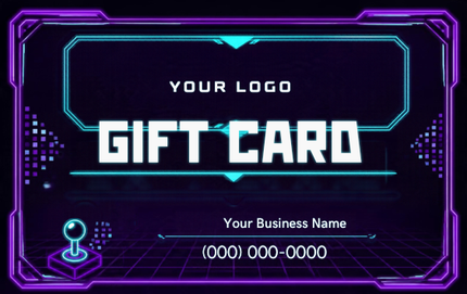 Arcade Adventure RHGC-ENT-101 plastic gift card design