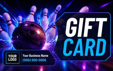 Bowling Night RHGC-ENT-103 plastic gift card design