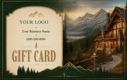 Mountain Lodge RHGC-HOT-104 plastic gift card design