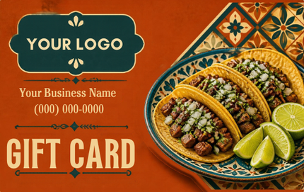 Mexican Fiesta RHGC-RST-101 custom plastic gift card design