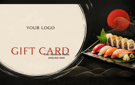 Sushi Modern RHGC-RST-102 personalized plastic gift card