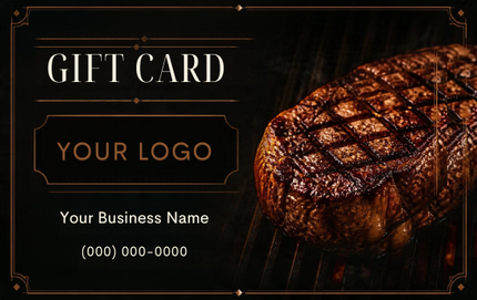 Steakhouse Reserve RHGC-RST-103 personalized plastic gift card