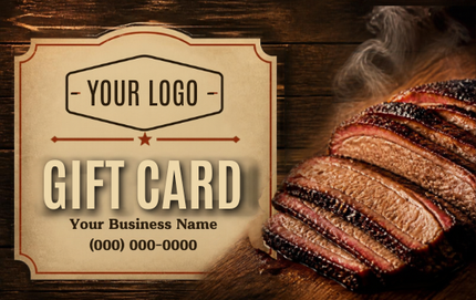 Southern BBQ RHGC-RST-104 custom plastic gift card design