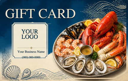 Seafood Coastal RHGC-RST-105 custom plastic gift card design