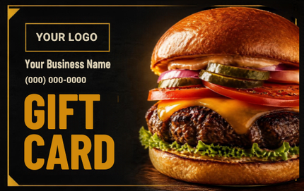 Burger House RHGC-RST-106 custom plastic gift card design