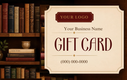 Bookshop Stories RHGC-RTL-105 personalized plastic gift card