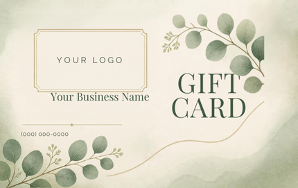 Botanical Spa RHGC-SPA-101 personalized plastic gift card
