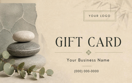 Massage Retreat RHGC-SPA-105 personalized plastic gift card